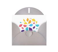 Biglietti di auguri in carta perlescente grigia 10,2 x 15,2 cm YYHHAOFA con petali colorati e frammenti di biglietti di auguri per Natale, compleanno, anniversario di matrimonio e inviti per feste