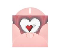 Biglietti di auguri in carta perlescente rosa 10,2 x 15,2 cm YYHHAOFA Have a loving heart pattern per Natale, compleanno, anniversario di matrimonio e inviti per feste