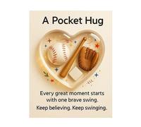 Biglietti Di Auguri - Mini Design Acrilico Portatile A Forma Di Cuore A Tema Sportivo, Set Di Note Con Messaggi, Compatta, Collezione Di Carte Motivazionali | Per Viaggio D'Affari Casa All'Aperto