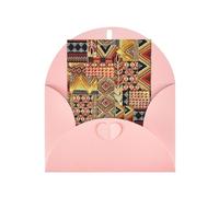 Biglietti di auguri natalizi africani con stampa patchwork tessile, per Capodanno, Ringraziamento, compleanno, ringraziamento, simpatia, anniversario, con buste