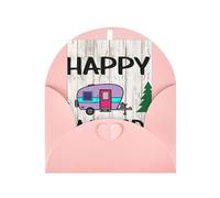 Biglietti di auguri natalizi con stampa di camper felice, Capodanno, Ringraziamento, compleanno, ringraziamento, simpatia, anniversario, con buste