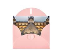 Biglietti di auguri per il Museo del Louvre a Parigi, cartoncino glitterato su entrambi i lati, per Natale, compleanno, San Valentino, matrimoni e feste, buste incluse