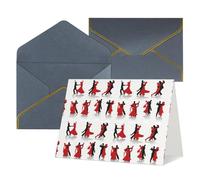 Biglietti di auguri per tutte le occasioni con stampa di danza da sala da ballo, interno vuoto, con busta, adatti per amici e familiari
