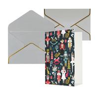 Biglietti di auguri per tutte le occasioni da donna, con stampa di balletto schiaccianoci e danza natalizia, interno vuoto, con busta, adatti per amici e familiari