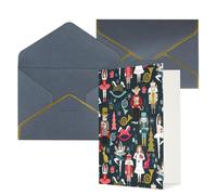 Biglietti di auguri per tutte le occasioni da donna, con stampa di balletto schiaccianoci e danza natalizia, interno vuoto, con busta, adatti per amici e familiari