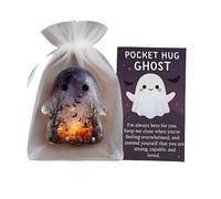 Biglietti di Auguri, Pocket Hug Ghost with Encouragement Card, Cute Mini Pocket Ghost Hug for Emotional Support, Inspirational Keepsake Gift for Friends & Family (3PCS Purple Ghost)