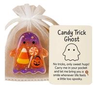Biglietti di Auguri, Pocket Hug Ghost with Encouragement Card, Cute Mini Pocket Ghost Hug for Emotional Support, Inspirational Keepsake Gift for Friends & Family (3PCS Candy Ghost)