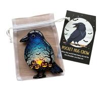 Biglietti di Auguri, Pocket Hug Ghost with Encouragement Card, Cute Mini Pocket Ghost Hug for Emotional Support, Inspirational Keepsake Gift for Friends & Family (3PCS Crow)