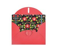 Biglietti di auguri ucraini ricamati con rose - Biglietti di ringraziamento per feste e celebrazioni