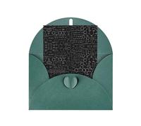 Biglietti di auguri verde scuro con buste, stampa astratta scientifica chimica, biglietti vuoti, perfetti per compleanno, matrimonio, anniversario