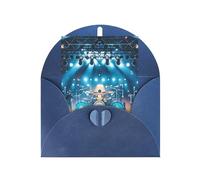 Biglietti di auguri vuoti 10 x 15 cm Rock Concert Stage biglietto di auguri pieghevole vuoto biglietti di auguri con buste biglietto di ringraziamento biglietto vuoto per tutte le occasioni