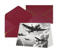 Biglietti di auguri vuoti con buste, 17,5 x 11,5 cm, pieghevoli, con scritta "Thinking Of You", biglietti di invito per le vacanze