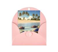 Biglietti di auguri vuoti con tartarughe sulla spiaggia, biglietti di ringraziamento e buste, 10 x 15 cm, per matrimoni, baby shower, feste.