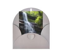 Biglietti di auguri vuoti con vista sulla cascata, biglietti di ringraziamento e buste, 10 x 15 cm, per matrimoni, baby shower, feste.