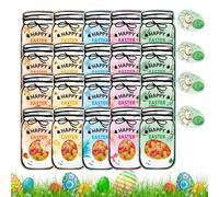 Biglietti Di Buona Pasqua | Portadolciumi Per Le Vacanze Di Primavera Da 20 Pezzi - Carte per Barattoli di Dolci e Coniglietti Pasquali - per Bambini Ragazze Adulti e Adolescenti per Caccia alle Uova