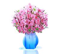 Biglietti di carta 3D con fiori di ciliegio, biglietti di auguri per la festa della mamma cartoline di nozze per mamma, moglie, figlia, marito