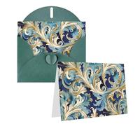 Biglietti di compleanno con buste, eleganti biglietti di nozze fiorentini blu oro biglietti di condoglianze biglietti di ringraziamento biglietti di ringraziamento vuoti all'interno tutte le occasioni