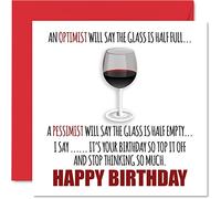 Biglietti di compleanno divertenti per uomini e donne con filosofia del vino biglietto di auguri per lavoro colleghi amici zia zio mamma papà fratello sorella 145mm scherzo umorismo battute