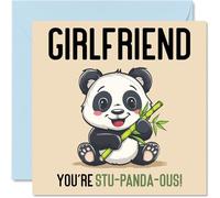 Biglietti di compleanno fidanzata Stu-Panda-ous divertente biglietto di auguri di compleanno fidanzata da fidanzato regalo di compleanno partner 145mm biglietti di auguri