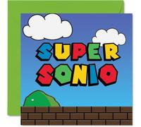 Biglietti di compleanno figlio Super Sonio divertente biglietto di auguri di compleanno figlio da mamma papà regalo di compleanno figlio 145mm biglietti di auguri scherzosi