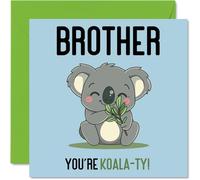 Biglietti di compleanno fratello Koala-Ty divertente biglietto di auguri di compleanno fratello da sorella regalo di compleanno fratelli 145mm biglietti di auguri scherzosi