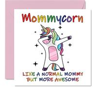 Biglietti di compleanno mamma - Mommycorn - Biglietto di compleanno mamma da figlia figlio buon compleanno mamma mamma unicorno 145mm stagionale festa della mamma mamma mamma