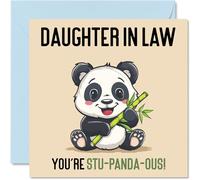 Biglietti di compleanno nuora Stu-Panda-ous divertente biglietto di auguri di compleanno nuora da mamma papà in legge regalo di compleanno figlia 145mm biglietti di auguri