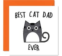Biglietti di compleanno papà dal gatto con scritta in lingua inglese Best