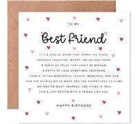 Biglietti di compleanno per migliori amici per donne e migliori amiche | Biglietto di compleanno con poesia - per migliore amica/amica speciale, perfetto per feste di amicizia femminili