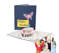 Biglietti di compleanno pop-up in Biglietti di auguri pop-up su, biglietto di auguri di carta con disegno torta vuota divertente, biglietto di auguri di buon compleanno un