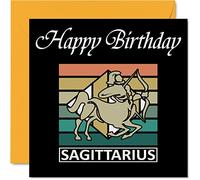 Biglietti di compleanno uomini e donne segno zodiacale Sagittario divertente biglietto di compleanno mamma papà fratello sorella figlio figlia nonno 145mm biglietti di