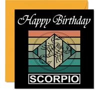 Biglietti di compleanno uomini e donne segno zodiacale Scorpione divertente biglietto di compleanno mamma papà fratello sorella figlio figlia nonno 145mm biglietti di