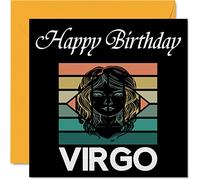 Biglietti di compleanno uomini e donne segno zodiacale Vergine divertente biglietto di compleanno mamma papà fratello sorella figlio figlia nonno 145mm biglietti di auguri