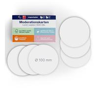 Biglietti di comunicazione, forma a cerchi, ø 10 cm, PG=500ST, bianco