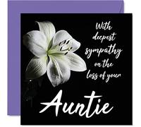 Biglietti di condoglianze - Con profonda simpatia sulladita della zia - Biglietti di auguri lutto adulti 145mm biglietto di auguri condoglianze che pensano a te fiori