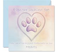 Biglietti di condoglianze per animali domestici Thinking of You - Biggest Footprints in Our Heart - Biglietto di condoglianze per animali domestici, biglietti per lutto per animali domestici, scusa
