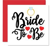 Biglietti di fidanzamento per coppie - Bride to Be - Congratulations Happy Engagement Gifts Congratulations Well Done 145mm x 145mm biglietto di auguri di matrimonio per coppie fidanzate fidanzate