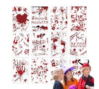 Biglietti di Halloween - Biglietti d'invito Biglietti di Halloween | Biglietto per le vacanze Stampa insanguinata, 12 cartoline di Halloween, set di biglietti di auguri, forniture (adesivi di