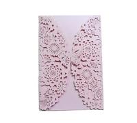 Biglietti Di Invito Per Matrimonio 10 buste for biglietti d'invito con farfalle glitterate, for matrimoni, fidanzamenti, battesimi, decorazioni for feste(Pink,With Envelopes)