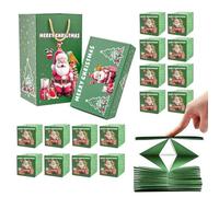 Biglietti di Natale, distributore di titoli di denaro festivo, 18,4x9,3 cm/7.24x3,66 pollici Container Container Box per bambini adulti Amici per feste di compleanno per le vacanze Carta di 10 livelli