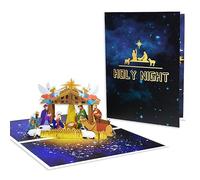 Biglietti di Natale festivi realizzati a mano con la nascita della notte sacra biglietto di carta per casa ufficio e decorazione biglietti di auguri