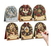 Biglietti di Natale Pearl Art set di cartoline con strass per decorazione | con Buste e Kit Fai da Te di Pittura a Perle per Festa di Compleanno Festival Festa del Ringraziamento Vacanze Li