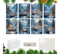 Biglietti di Natale per banconote, 8 pezzi, decorazione per albero di Natale, dispenser di denaro con Babbo Natale, biglietti di auguri per la persona amata e la famiglia, 40, Vedi descrizione