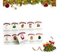 Biglietti di Natale serie vacanze, 30 biglietti regalo di Natale, divertenti biglietti di Natale tascabili con ornamenti in resina, souvenir per le vacanze per dipendenti e familiari