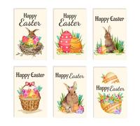 Biglietti di Pasqua carini, biglietti di Pasqua, 24 pezzi di biglietti di Pasqua pieghevoli alla rinfusa biglietto di auguri di Pasqua, biglietti di note di uova di Pasqua per giovani, anziani, feste