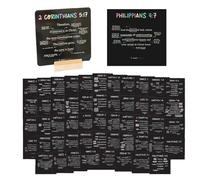 Biglietti di preghiera - Biglietti settimanali ispiratori per riflessione | Set di 52 versi motivazionali cristiani, biglietti di promemoria edificanti per studio biblico, membri della chiesa, amici e