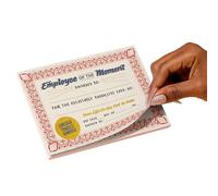 Biglietti di Riconoscimento | Quaderno per Riconoscimenti Miglior Dipendente - Quaderno Certificato di Merito,Per team aziendale, manager HR, familiari, festività e capodanno