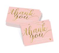 Biglietti di ringraziamento aziendali con messaggi personalizzati, design elegante per supportare le piccole imprese con squisita calligrafia, 100