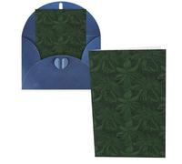 Biglietti di ringraziamento con buste, motivo floreale verde cacciatore con petali 10,2 x 15,2 cm, set di 1 biglietto di auguri per note personalizzate, biglietti formali per tutte le occasioni