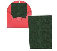 Biglietti di ringraziamento con buste, motivo floreale verde cacciatore con petali 10,2 x 15,2 cm, set di 1 biglietto di auguri per note personalizzate, biglietti formali per tutte le occasioni